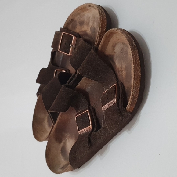 Birkenstock Arizona - Mocha Suede Sandals - Picture 1 of 10